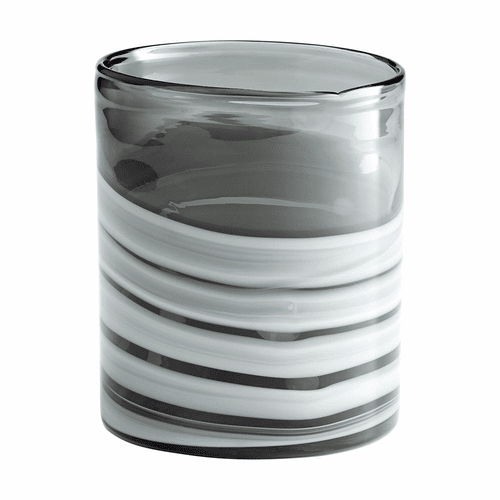 Cyan Torrent Vase - White and Silver - 10470