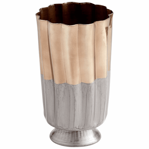 Cyan Twin Tones Vase - Black and Bronze - 10693
