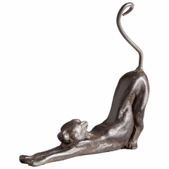 Cyan Up-Cat Sculpture - Rustic - 05523