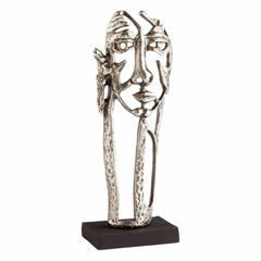 Cyan Visage Sculpture - Antique Nickel - 10220