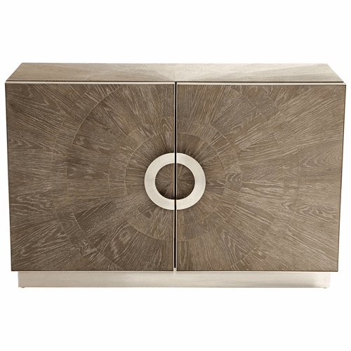Cyan Volonte Cabinet - Weathered Oak and Stainless Steel - 10227