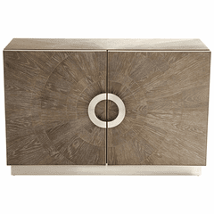 Cyan Volonte Cabinet - Weathered Oak and Stainless Steel - 10227