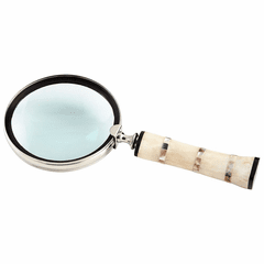 Cyan Watson Magnifier - Nickel and Bone - 07053