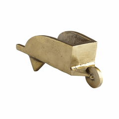 Cyan Wheelbarrow Token - Aged Brass - 11231