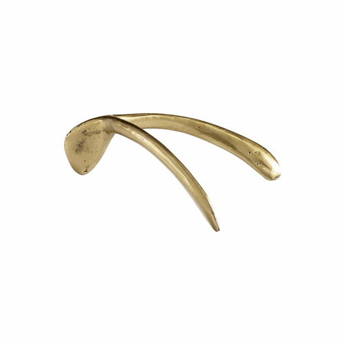 Cyan Wishbone Token - Aged Brass - 11238