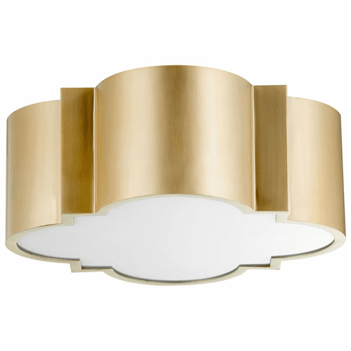 Cyan Wyatt 2-Lt Ceiling Mount - Aged Brass - 10063