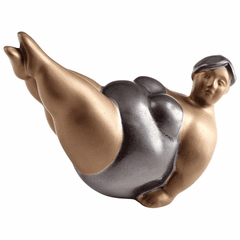 Cyan Yoga Betty Sculpture - Bronze and Black - 06883