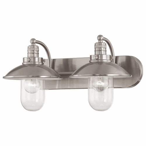 Downtown Edison 2-LT Bath Light - Brushed Nickel - 5132-84