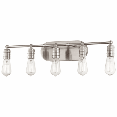 Downtown Edison 5-LT Bath Light - Brushed Nickel - 5136-84