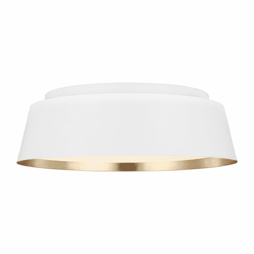ED Ellen DeGeneres Asher 3-LT Flush Mount - Matte White - EF1003MWT