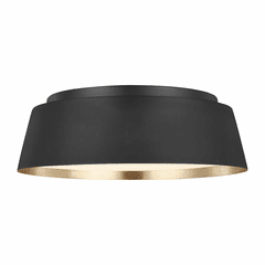 ED Ellen DeGeneres Asher 3-LT Flush Mount - Midnight Black - EF1003MBK