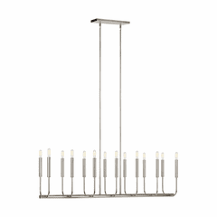 ED Ellen DeGeneres Brianna 14-LT Linear Chandelier - Polished Nickel - EC10614PN
