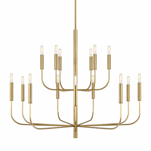 ED Ellen DeGeneres Brianna 15-LT Multi-Tier Chandelier - Brass - EC10015BBS