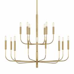ED Ellen DeGeneres Brianna 15-LT Multi-Tier Chandelier - Brass - EC10015BBS