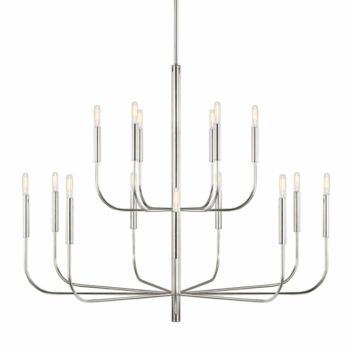 ED Ellen DeGeneres Brianna 15-LT Multi-Tier Chandelier - Plshd Nickel - EC10015PN