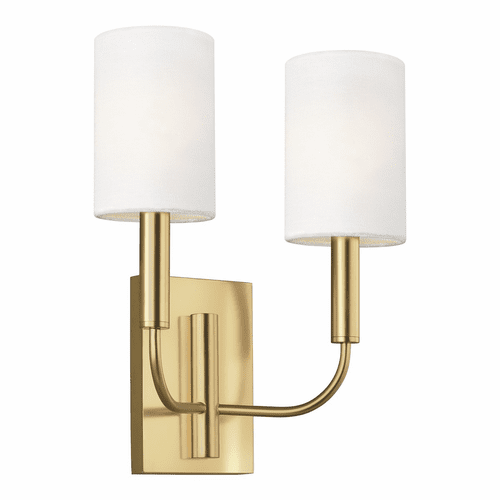 ED Ellen DeGeneres Brianna 2-LT Wall Sconce - Burnished Brass - EW1002BBS