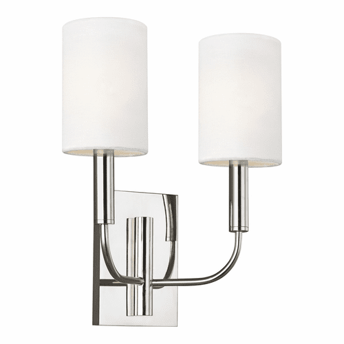 ED Ellen DeGeneres Brianna 2-LT Wall Sconce - Polished Nickel - EW1002PN