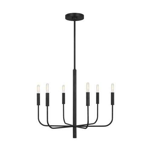 ED Ellen DeGeneres Brianna 6-LT Small Chandelier - Aged Iron - EC1006AI