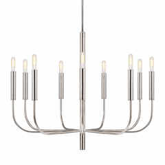 ED Ellen DeGeneres Brianna 9-LT Chandelier - Polished Nickel - EC1009PN