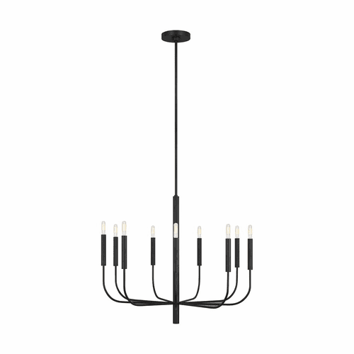 ED Ellen DeGeneres Brianna 9-LT Medium Chandelier - Aged Iron - EC1009AI