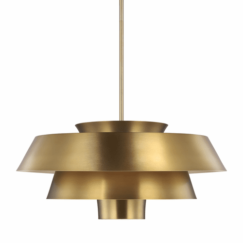 ED Ellen DeGeneres Brisbin Large 1-LT Pendant - Brass/Matte White - EP1081BBS