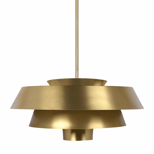 ED Ellen DeGeneres Brisbin Medium 1-LT Pendant - Brass/Matte White - EP1021BBS