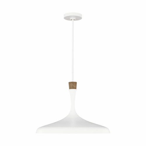 ED Ellen DeGeneres Darwin Large 1-LT Pendant - Matte White/Natural - EP1011MWT