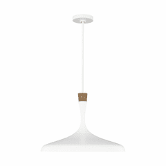 ED Ellen DeGeneres Darwin Large 1-LT Pendant - Matte White/Natural - EP1011MWT