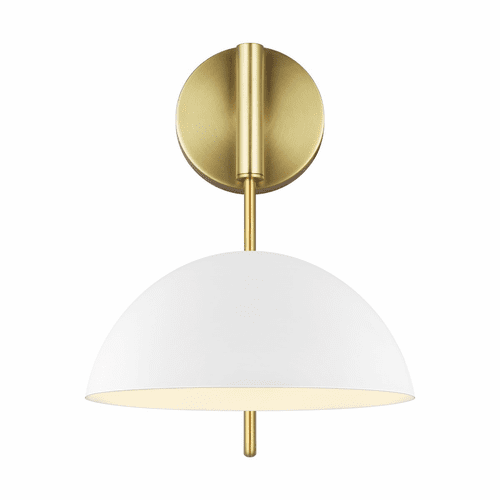 ED Ellen DeGeneres Jane 1-LT Swing Arm Wall Sconce - Matte White/Brass - EW1071MWT