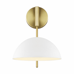 ED Ellen DeGeneres Jane 1-LT Swing Arm Wall Sconce - Matte White/Brass - EW1071MWT