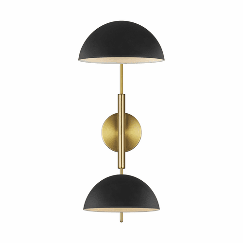 ED Ellen DeGeneres Jane 2-LT Swing Arm Wall Sconce - Black/Brass - EW1072MBK