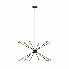 ED Ellen DeGeneres Jax 12-LT Chandelier - Midnight Black - EC10312MBK ED Ellen DeGeneres Jax 12-LT Chandelier - Midnight Black - EC10312MBK