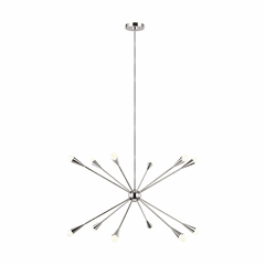 ED Ellen DeGeneres Jax 12-LT Chandelier - Polished Nickel - EC10312PN ED Ellen DeGeneres Jax 12-LT Chandelier - Polished Nickel - EC10312PN