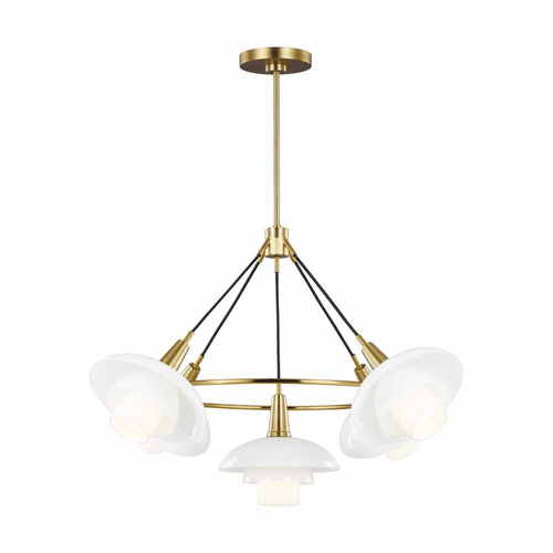 ED Ellen DeGeneres Rossie 5-LT Medium Chandelier - Burnished Brass - EC1235BBS