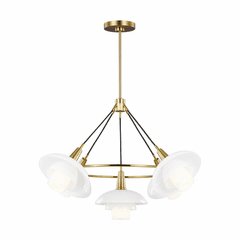 ED Ellen DeGeneres Rossie 5-LT Medium Chandelier - Burnished Brass - EC1235BBS