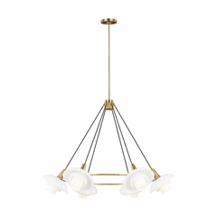 ED Ellen DeGeneres Rossie 6-LT Large Chandelier - Burnished Brass - EC1226BBS