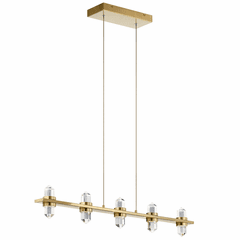elan Arabella 5-LT LED Linear Chandelier - Champagne Gold - 84067CG