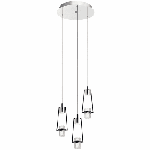 elan Ayse 3-LT LED Cluster Pendant - Matte Black - 84189
