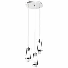 elan Ayse 3-LT LED Cluster Pendant - Matte Black - 84189 elan Ayse 3-LT LED Cluster Pendant - Matte Black - 84189