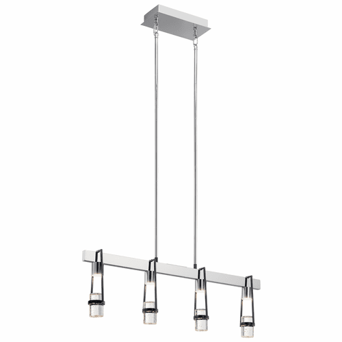 elan Ayse 4-LT LED Linear Chandelier - Matte Black - 84127