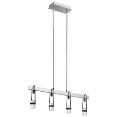 elan Ayse 4-LT LED Linear Chandelier - Matte Black - 84127