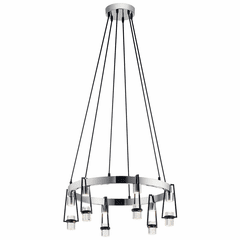 elan Ayse 6-LT LED Chandelier - Matte Black - 84126 elan Ayse 6-LT LED Chandelier - Matte Black - 84126