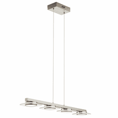 elan Azenda LED Linear Chandelier - Brushed Nickel - 83945 elan Azenda LED Linear Chandelier - Brushed Nickel - 83945