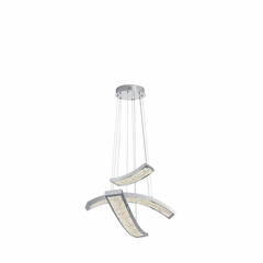 elan Crushed Ice 3-LT LED Pendant - Chrome - 83496