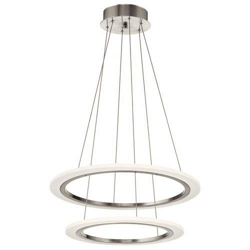 elan Hyvo 2-LT LED Chandelier/Pendant - Brushed Nickel - 83670