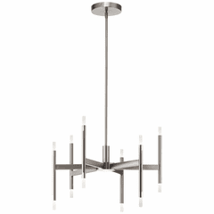 elan Kizette 6-LT LED Chandelier - Brushed Nickel - 84175 elan Kizette 6-LT LED Chandelier - Brushed Nickel - 84175