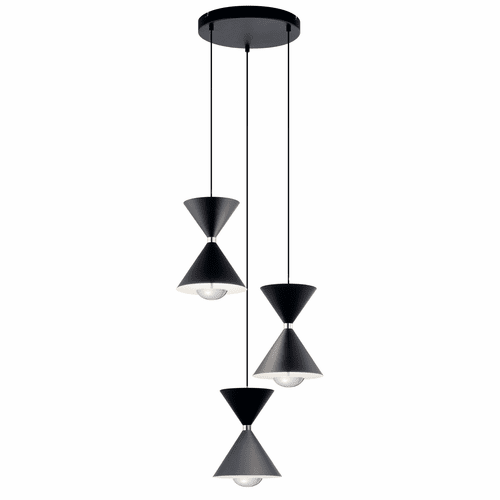 elan Kordan 3-LT LED Cluster Pendant - Matte Black - 84114
