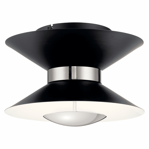 elan Kordan LED Semi Flush - Matte Black - 84132