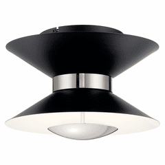 elan Kordan LED Semi Flush - Matte Black - 84132