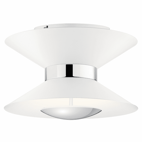 elan Kordan LED Semi Flush - Matte White - 84132MWH